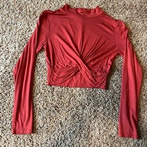 Topshop Burnt Umber Crop Top